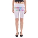 Silhouette Design T- Shirt Vintage Leaves Silhouette Design Border Pastel Colours T- Shirt Yoga Cropped Leggings View1