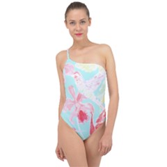 Tropical T- Shirt Tropical Fascinating Unfold T- Shirt Classic One Shoulder Swimsuit by maxcute