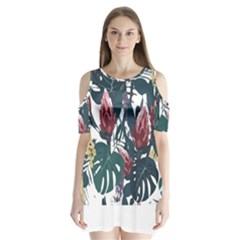 Tropical T- Shirt Tropical Magnificent Tiger T- Shirt Shoulder Cutout Velvet One Piece by maxcute