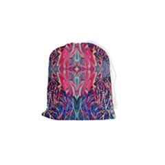 Abstract Arabesque Drawstring Pouch (small) by kaleidomarblingart