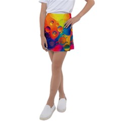 Colorfull Pattern Kids  Tennis Skirt by artworkshop