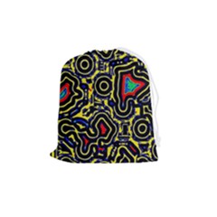 Background Graphic Art Drawstring Pouch (medium) by Ravend