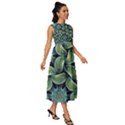 Digitalartflower Sleeveless Round Neck Midi Dress View3
