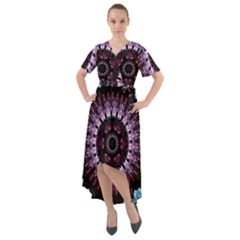 Digitalart Kaleidoscope Front Wrap High Low Dress by Sparkle