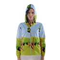 Mother And Daughter Yoga Art Celebrating Motherhood And Bond Between Mom And Daughter. Women s Hooded Windbreaker View1