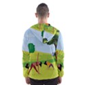 Mother And Daughter Yoga Art Celebrating Motherhood And Bond Between Mom And Daughter. Men s Hooded Windbreaker View2