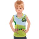 Mother And Daughter Yoga Art Celebrating Motherhood And Bond Between Mom And Daughter. Kids  Sport Tank Top View1