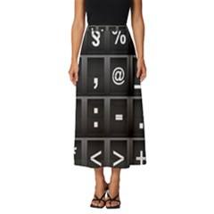 Timeline Character Symbols Alphabet Literacy Read Classic Midi Chiffon Skirt by Jancukart
