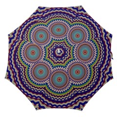Kaleidoscope Geometric Circles Mandala Pattern Straight Umbrellas by Jancukart