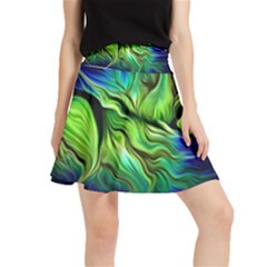Fractal Art Pattern Abstract Fantasy Digital Waistband Skirt by Jancukart