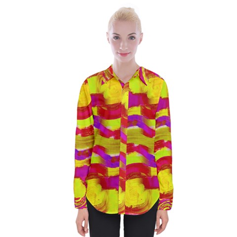  Women s Long Sleeve Shirt W/ Colorful Design by VIBRANT