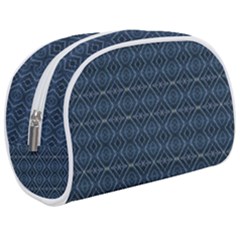 Blue Diamonds Motif Fancy Pattern Design Make Up Case (medium) by dflcprintsclothing