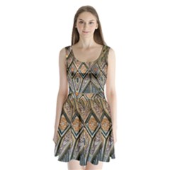Church Ceiling Mural Architecture Split Back Mini Dress  by Ravend