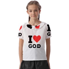 I Love God Kids  Frill Chiffon Blouse by ilovewhateva