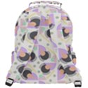 Pattern Pastel Drawing Art Rounded Multi Pocket Backpack View3