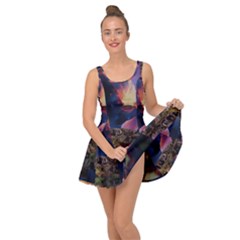 Lake Galaxy Stars Science Fiction Inside Out Casual Dress by Uceng