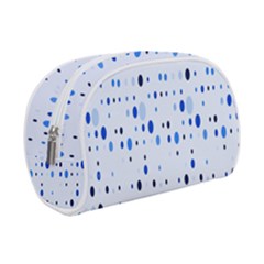 Blue Circle Pattern Make Up Case (small) by artworkshop