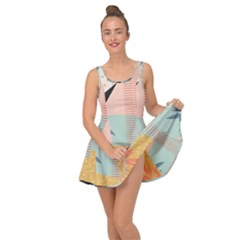 Leaves Pattern Design Colorful Inside Out Casual Dress by Uceng