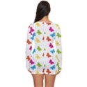 Butterfly Pattern Design Wallpaper Background Long Sleeve Boyleg Swimsuit View4