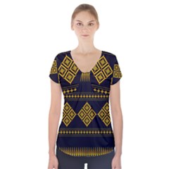 Abstract Antique Architecture Art Artistic Artwork Short Sleeve Front Detail Top by Ravend