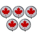 Canada Flag Canadian Flag View Mini Round Pill Box (Pack of 5) View1