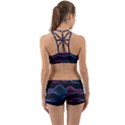 Abstract Wave Digital Design Space Energy Fractal Back Web Gym Set View2