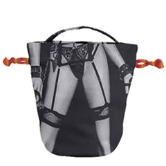 Bdsm Erotic Concept Graphic Poster Drawstring Bucket Bag by dflcprintsclothing