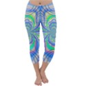 Fractal Geometry Mathematics Gradient Ovals Math Capri Winter Leggings  View1
