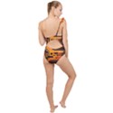 Technology Design Tech Computer Future Business Frilly One Shoulder Swimsuit View2