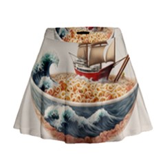 Ai Generated Noodles Pirate Chinese Food Food Mini Flare Skirt by danenraven