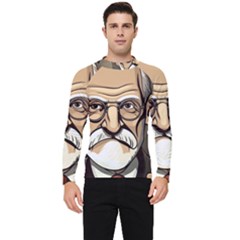 Ai Generated Psychotherapist Psychology Therapy Men s Long Sleeve Rash Guard by danenraven