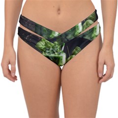 Ai Generated Drink Spinach Smooth Apple Ginger Double Strap Halter Bikini Bottoms by danenraven