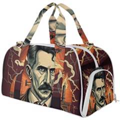 Ai Generated Nikola Tesla Tesla Nikolas Electricity Burner Gym Duffel Bag by danenraven