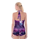 Landscape Landscape Painting Purple Purple Trees Boyleg Halter Swimsuit  View2