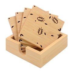 Fruits Tropical Pattern Design Art Bamboo Coaster Set by Ravend