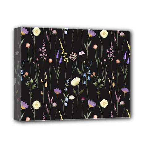 Flowers Floral Pattern Floral Print Deluxe Canvas 14  X 11  (stretched) by Ravend