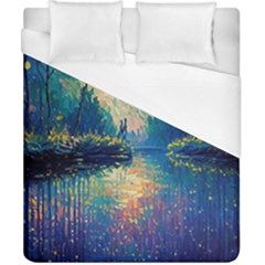 Oil Painting Night Scenery Fantasy Duvet Cover (california King Size) by Ravend