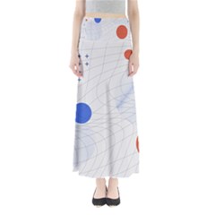 Computer Network Technology Digital Science Fiction Full Length Maxi Skirt by Ravend