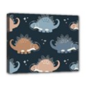Dino Art Pattern Design Wallpaper Background Deluxe Canvas 20  x 16  (Stretched) View1