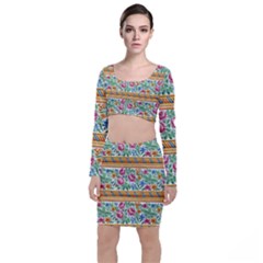 Flower Fabric Fabric Design Fabric Pattern Art Top And Skirt Sets by Ravend