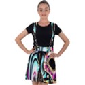 Garden Flower Nature Digital Art Abstract Velvet Suspender Skater Skirt View1