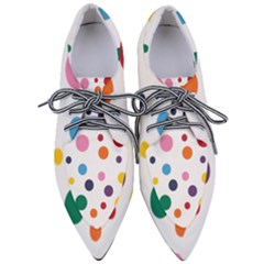 Polka Dot Pointed Oxford Shoes by 8989