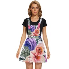 Country-chic Watercolor Flowers Apron Dress by GardenOfOphir