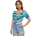 Pastel Beach Wave I Button up blouse View2