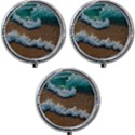Abstract Waves Summertime On The Sea Mini Round Pill Box (Pack of 3) View1