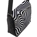 Pattern Geometric Lines Shapes Design Art Flap Closure Messenger Bag (L) View2
