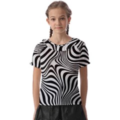 Pattern Geometric Lines Shapes Design Art Kids  Frill Chiffon Blouse by Ravend