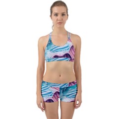 Pink Wave Crashing On The Shore Back Web Gym Set by GardenOfOphir