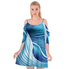 Summertime On The Sea Cutout Spaghetti Strap Chiffon Dress by GardenOfOphir