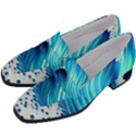 Blue Water Reflections Women s Chunky Heel Loafers View2
